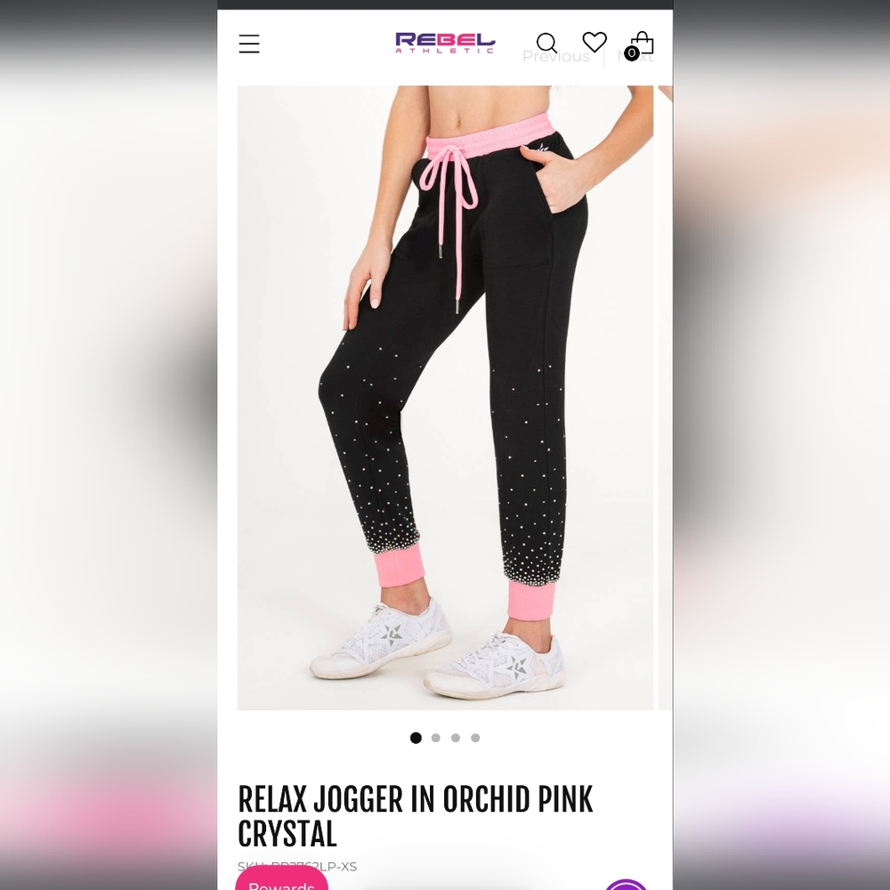 Rebel Athletic Kid's Relax Jogger in Orchid Pink Crystal Kid's